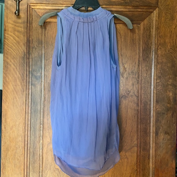 Henry Beguelin Periwinkle Pure Silk Sleeveless Top - Picture 3 of 4